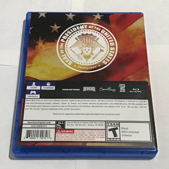 PS4 Metal Wolf Chaos XD For Playstation 4 Mint - Picture 2 of 4
